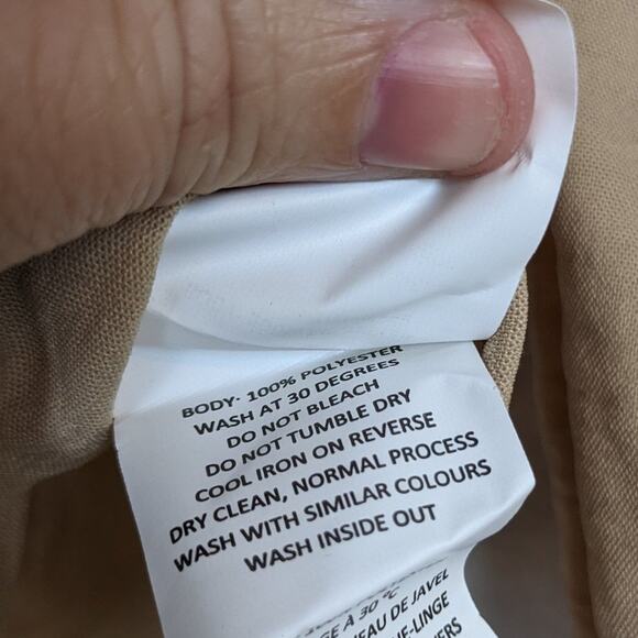 Asos NaaNaa Nude Blazer Style Front Tie Crop Top Size 4 - Picture 7 of 7